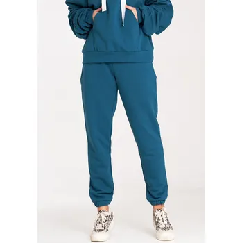 Modré bavlněné sportovní tepláky M1056 Blue Velikost: L