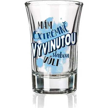 Sklenice Nekupto Vtipný panák Mám extrémně vyvinutou slabou vůli