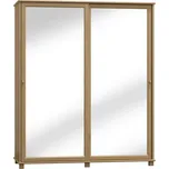 Dřevěná šatní skřín MB 81 s posuvnými dveřmi z borovice šířka 80 cm