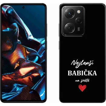 Pouzdro na mobilní telefon Gelový kryt mmCase na Xiaomi Poco X5 Pro 5G - nejlepší babička 1 černé pozadí