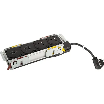 Elektrická zásuvka LEGRAND DisqIn 2x230, 1x USB A+C, HDMI, černá