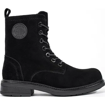 Dámská treková obuv Černé dámské kožené kotníkové boty Sergio Leone Černá BT682-S-B Velikost: 38