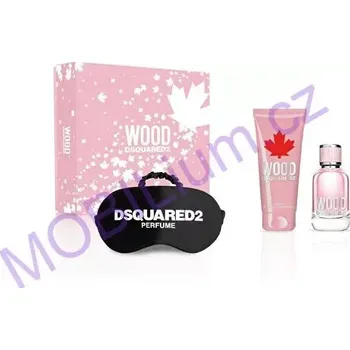 Dámský parfém Dsquared2 Wood Pour Femme EDT 50 ml + sprchový gel 100 ml + maska na spaní dárková sada