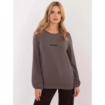 Dámská halenka Hnědá halenka s dlouhým rukávem z modalu