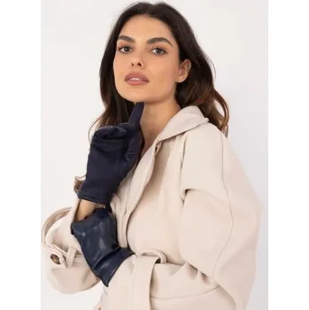 Rukavice Tmavě modré dámské rukavice s ekokůží