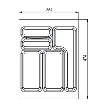 Příborník do zásuvky STRONG StrongIn Příborník 354x474 mm pro StrongBox bílý