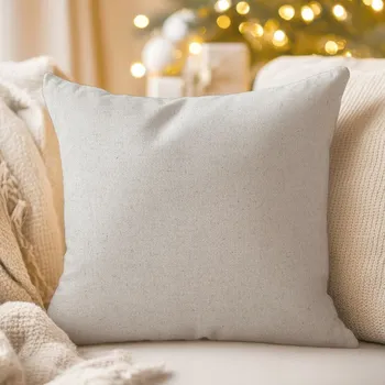 Povlak na dekorativní polštářek Dekorační povlak na polštář Leona LN-162 Režný/stříbrný třpytivý 40 x 60 cm