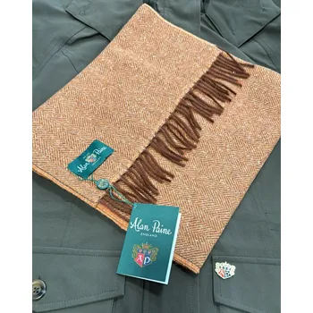 Šála ALAN PAINE - Redmile vlněná šála Cihlová