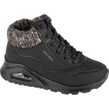 Dětská treková obuv Černé kotníkové zimní tenisky Skechers Uno Gen1 - Darling Daze 310566L-BLK Velikost: 31