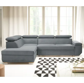 Sedací souprava Sedací souprava LARS I | 215x264 cm | rozkládací + úložný prostor | AKCE | světle šedá 90
