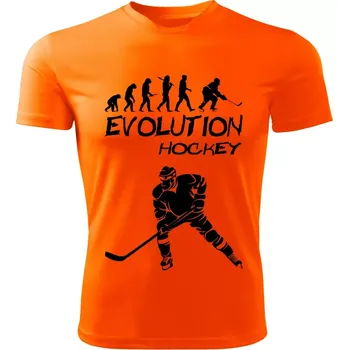 Dámské tričko HOKEJ dámské tričko Evolution oranžové XL (dámské tričko EVOLUTION sportovní HOCKEY)