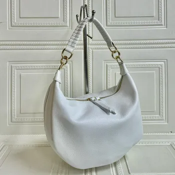 Kabelka Dámská kožená kabelka 6507-24 bílá, MAXFLY