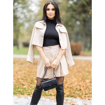 Dámský stylový komplet VSB LISA béžový, VELIKOST 2XL