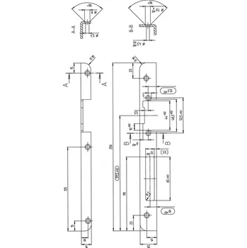 Úhlový protiplech (střelka a závora), 4L, pravý, ocel pozink | Dveře a&nbsp;dveřní příslušenství Zámky Zámky lištové Zámky lištové KFV Protiplechy pro zámky KFV
