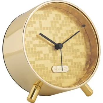 Budík Designový budík 6004GD Karlsson 11cm