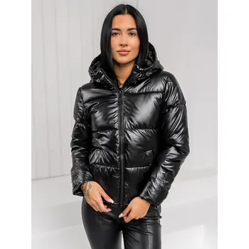Černá dámská prošívaná zimní bunda s kapucí Bolf 5M3193A1 - L