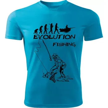 Evolution FISHING dětské tričko tyrkysové 146 (dětské tričko EVOLUTION FISHING rybaření)