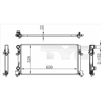 Chladič motoru Chladič, chlazení motoru TYC 737-0073