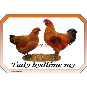 Cedulka drůbež slepice, kohout, šumavanka, šumavská - Bez samolepicí vrstvy