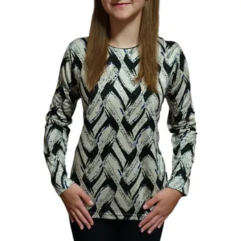 Dámská halenka Halenka Pratto béžová s černým vzorem velikost pratto: 52