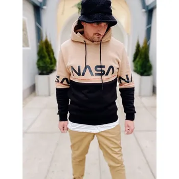 Pánská mikina Pánská mikina NASA béžovo-černá, VELIKOST XL