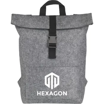 Městský batoh Batoh NOLAN FILC RPET - stylový batoh z ekomateriálu Cenové rozmezí: 300 - 499 ks, Technologie tisku: Sítotisk stylový batoh z ekomateriálu