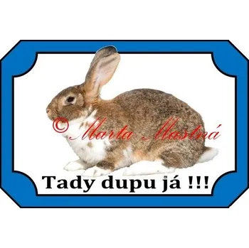 Cedulka králík kříženec - Bez samolepicí vrstvy