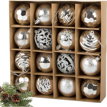 Vánoční dekorace VERK GROUP Úžasně třpytivé nerozbitné vánoční ozdoby na stromeček