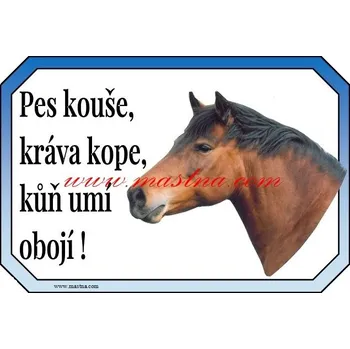 Cedulka kůň, koně, hucul hnědý - Bez samolepicí vrstvy