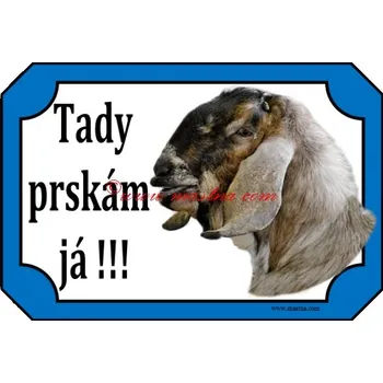 Cedulka kozel anglonubijský - Bez samolepicí vrstvy
