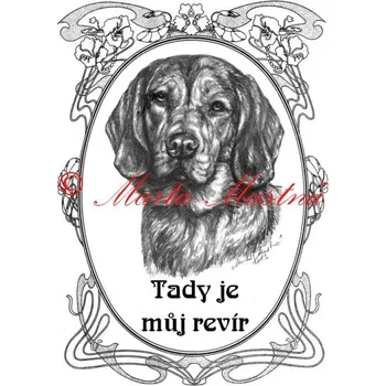 Cedulka alpský jezevčíkovitý brakýř, braka, ovál - Bez samolepicí vrstvy