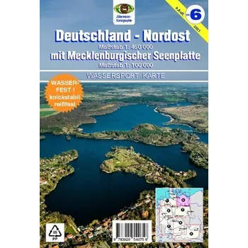 Wassersport-Wanderkarte / Deutschland Nordost für Kanu- und Rudersport - Jübermann, Erhard