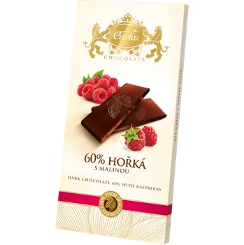 Cukrovinka Hořká čokoláda 60% s malinou 80 g
