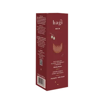 Péče o vousy Hagi Whiskey Barber přírodní olej pro péči o vousy a knír, 30 ml