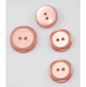 Knoflík Dírkový knoflík - tmavá lososová - průměr 1,8 cm