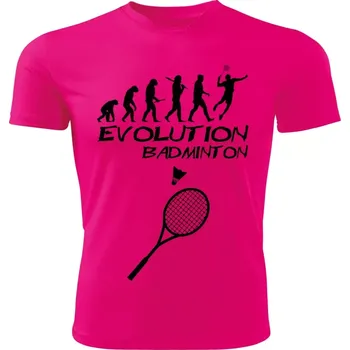 Chlapecké tričko Evolution BADMINTON dětské tričko růžové (dětské tričko EVOLUTION)