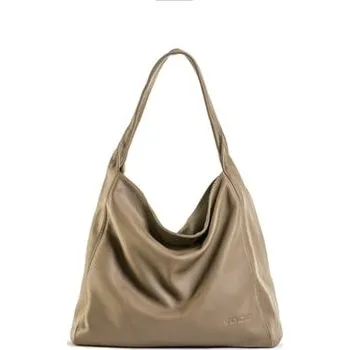 Kabelka Velká prémiová kožená shopper přes rameno VOOC Hobo; béžová