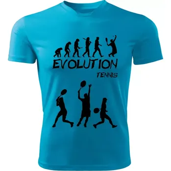 Evolution TENIS dětské tričko tyrkysové 158 (dětské tričko EVOLUTION TENNIS)