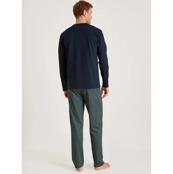 Pánské pyžamo Calida Pyžamo 43388 Tmavomodrá Comfortable Fit XXL