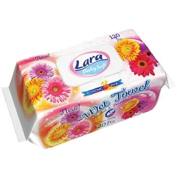 Hygienický ubrousek LARA vlhčené ubrousky 120 ks klip Gerbera
