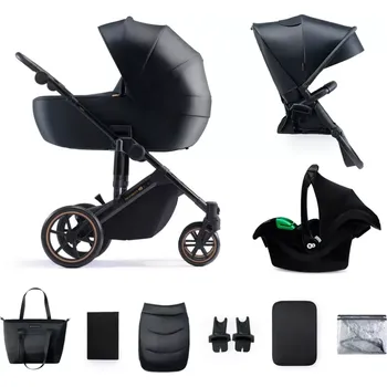 Kočárek KINDERKRAFT SELECT Kočárek kombinovaný 3v1 Prime 2 Venezian Black Premium (KSPRIM02BLK300I)