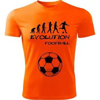Dámské tričko FOTBAL dámské tričko Evolution oranžové (dámské tričko EVOLUTION sportovní FOOTBALL)