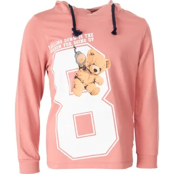 Dívčí mikina Růžová mikina s medvědem 122 / 7 let