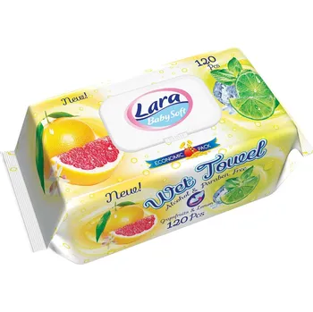 Vlhčený ubrousek Lara 120ks Vlhčené Ubrousky - Grapefruits a Lemon