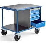 Dílenský vozík MOBILE, 4 zásuvky, 1000x700 mm