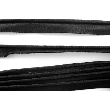 Saténový výpustek - černá - šířka 1,4 cm