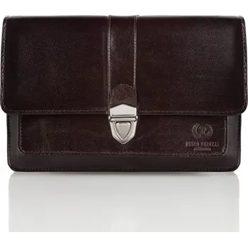 Kabelka Paolo Peruzzi Pánská stylová kožená etue PAOLO PERUZZI; hnědá