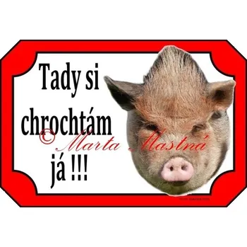 Cedulka prase číro 2 - Bez samolepicí vrstvy