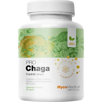 Přírodní produkt MycoMedica Chaga Pro 500 mg BIO 90 cps.