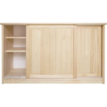 Botník NZL-BO069 Dřevěný botník s posuvnými dveřmi - 133/80/47cm (š/v/h)